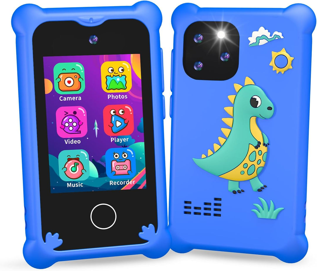 Kinder Handy, Dinosaurier Weihnachten Geburtstag Geschenke für Jungen Alter 3-12, Kinderkamera im Sm