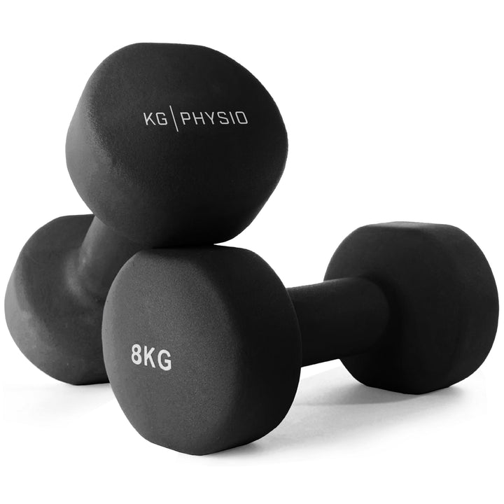 Neopren Hanteln Set - Inkl. Fitnessposter mit 32 Übungen, schweissabweisendes Kurzhanteln 2er Set au