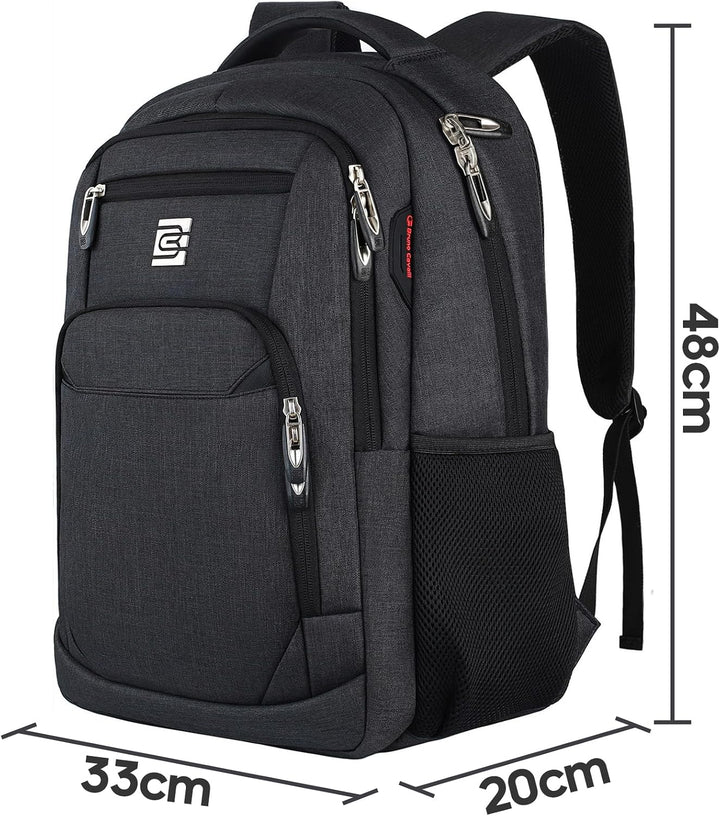 marcello Laptop Rucksäcke mit USB-Ladeanschluss Herren Damen für Arbeit Schule Uni Schulrucksack für