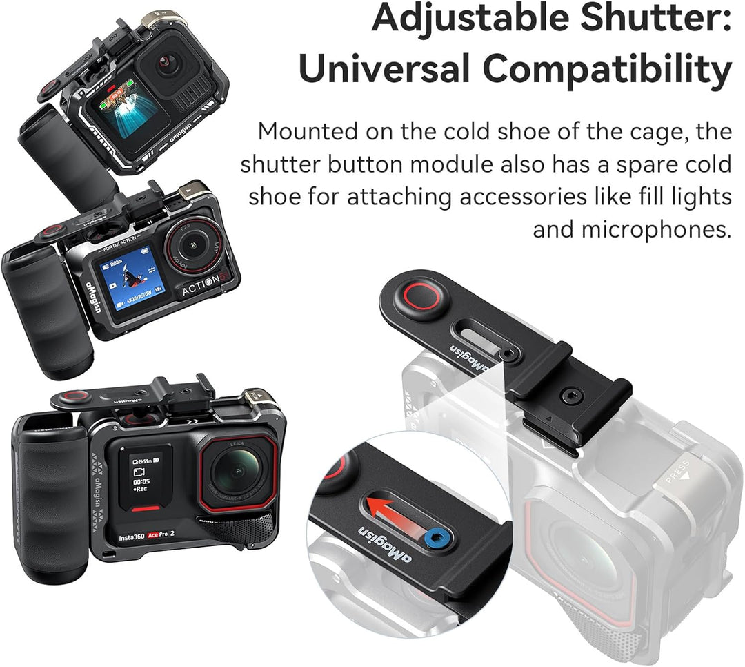 Xplorer Grip Kit für GoPro/DJI/Insta360 Action Kamera, Fotografieren Handgriff Handle Zubehör für Go