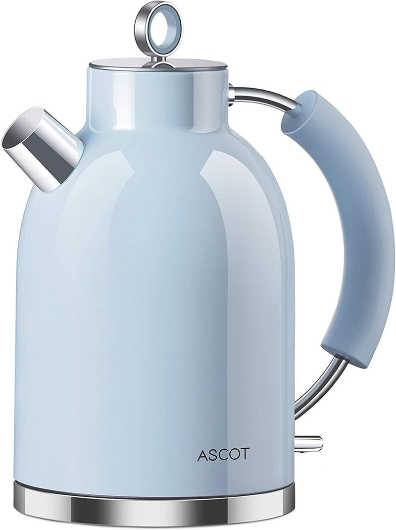 ASCOT Wasserkocher Edelstahl, Elektrischer Wasserkessel Geschenke für Männer/Frauen/Familie 1,5 lite