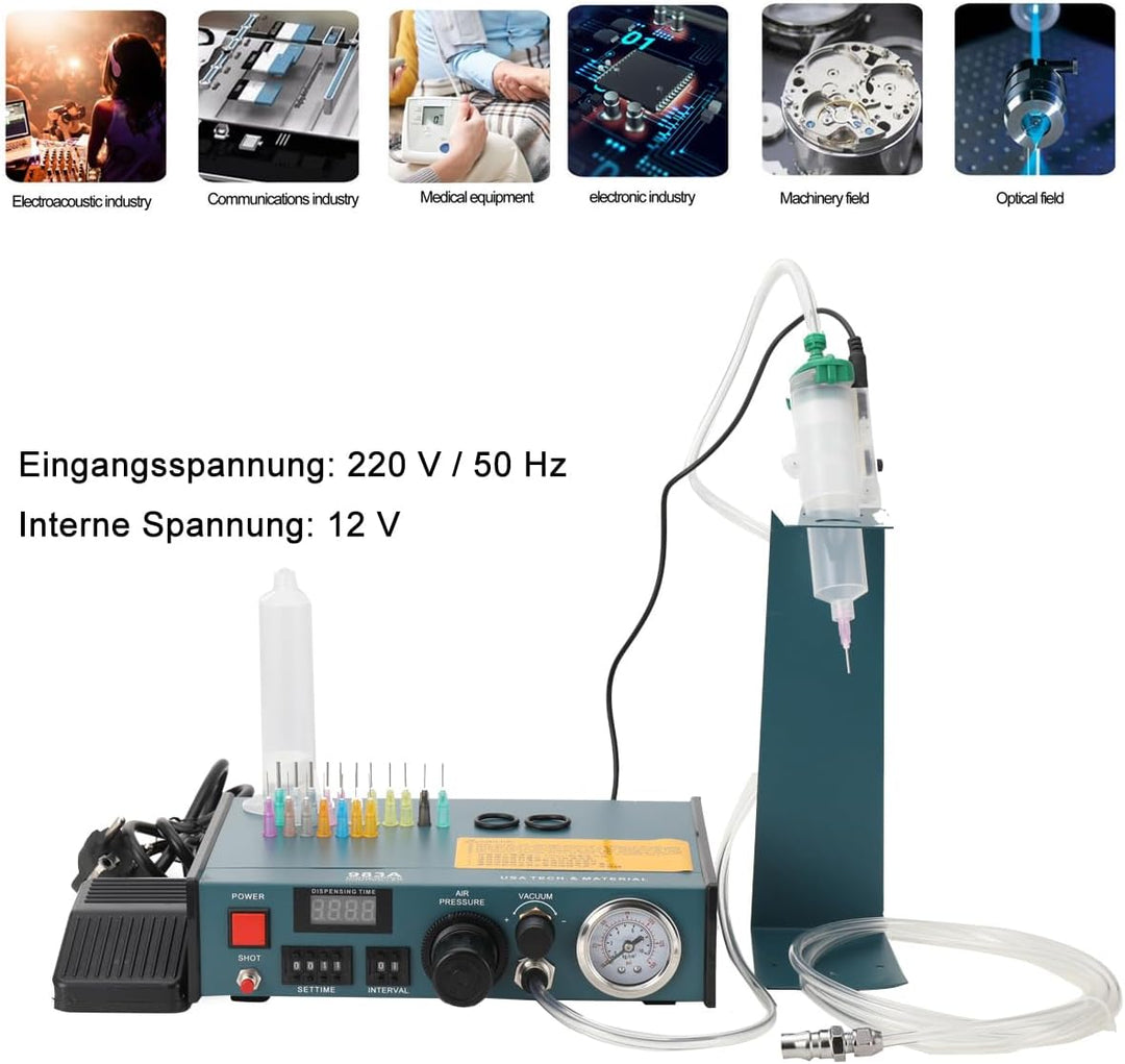 ECUTEE Auto Klebstoffspender 220V Digital Display Auto Glue Dispenser Solder Paste Liquid Dropper Co