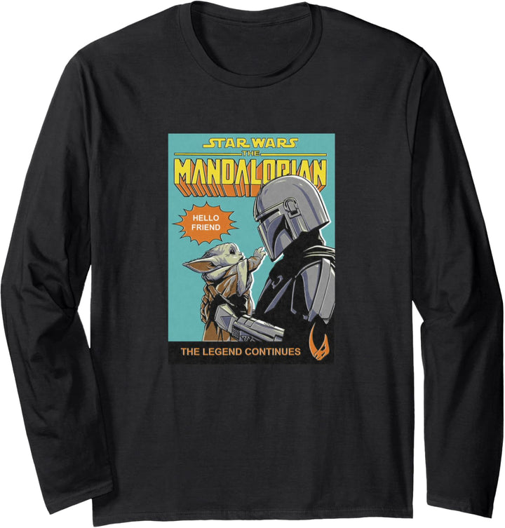 Star Wars: The Mandalorian Hello Friend The Child Poster Langarmshirt