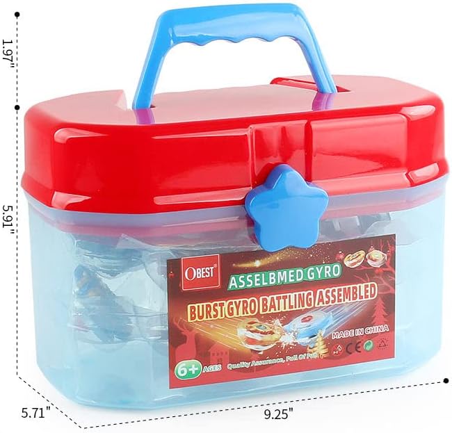 OBEST 12 Stück Kampfkreisel Set für Kinder, Bay Battling Tops Bey Gyros mit 2 Burst Turbo Launcher,