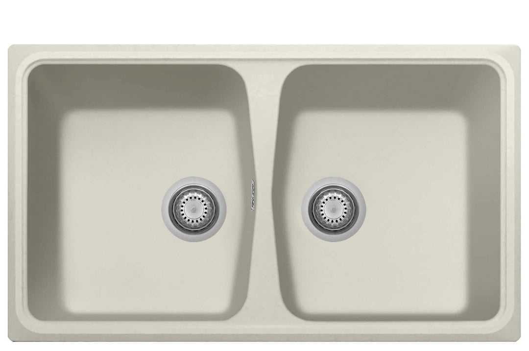 Plados SP0862 zwei Becken Einbauküche Quarz Waschbecken - Jasmine 860x500mm Jasmin, 860x500mm Jasmin