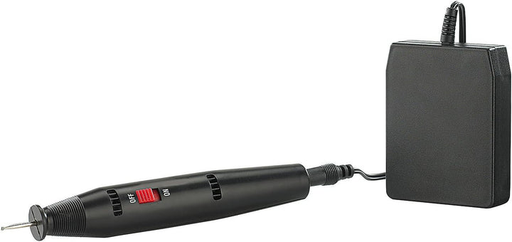 Rosenstein & Söhne Rotweinflasche: Gravur-Set aus Gravurstift mit Diamantspitze und 2in1-Weinflasche