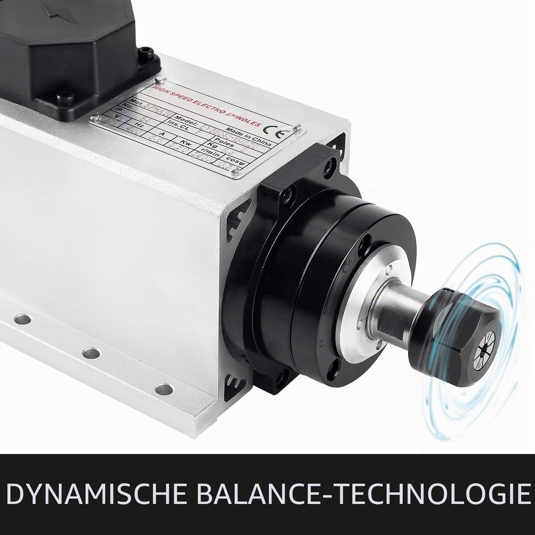 CNC-Spindel-CNC-Motor, 220 V, 2.2 kW, 2200 W, quadratischer luftgekühlter Spindelmotor, 2.2 Keramikl
