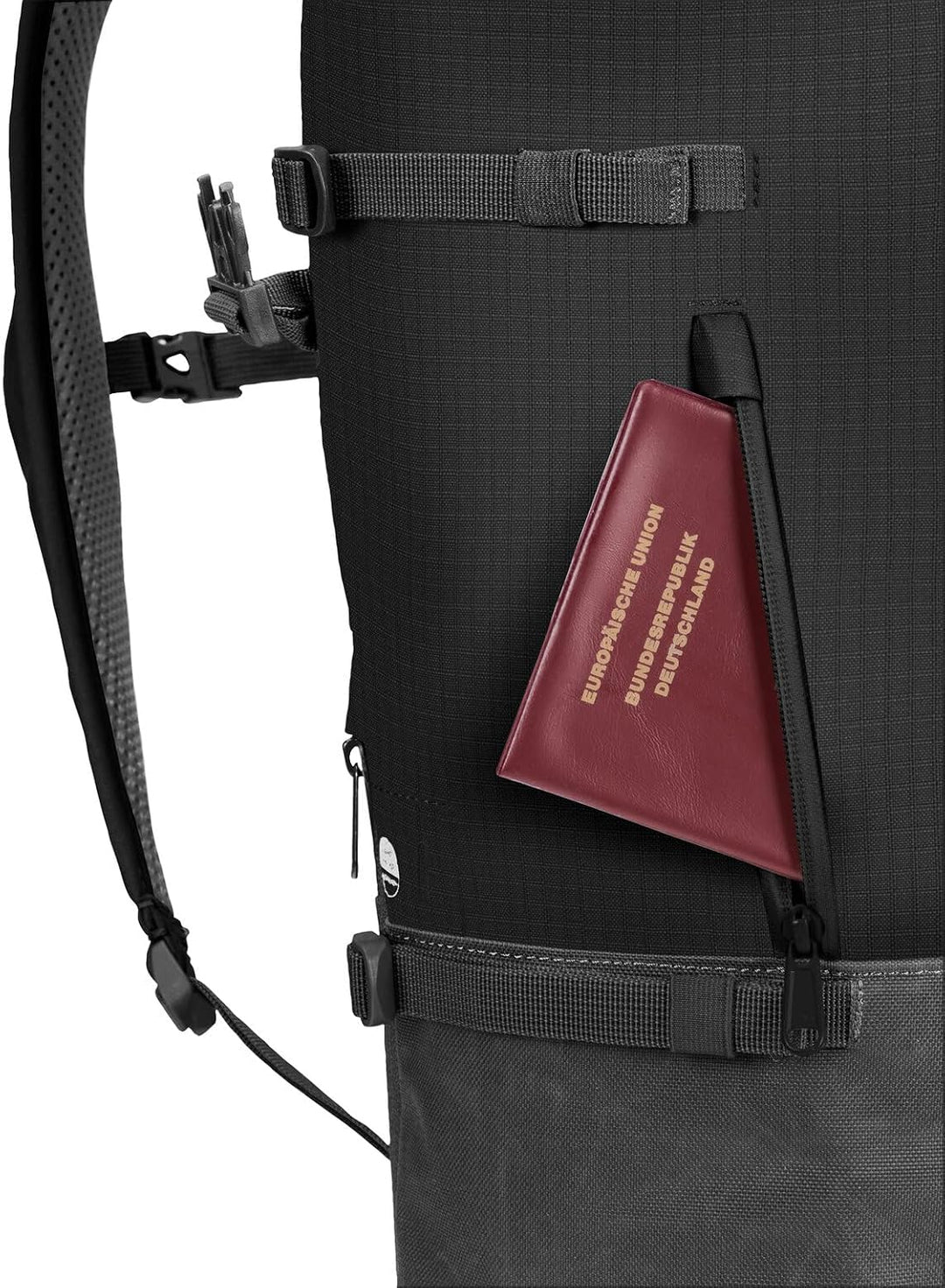 VAUDE Cityrucksack CityGo II 23 Liter, wasserdicht &amp; leicht – Schwarz Schwarz Einheitsgrösse, Schwar