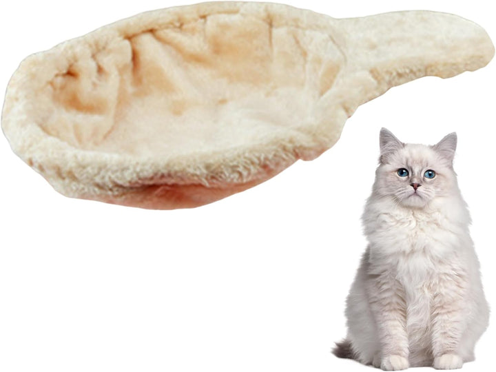 Katzenhängematte Bett, 17-Zoll-Löffel-Form weiche Plüsch-Katzenbaum-Hängematte, Plüschbedeckung Katz