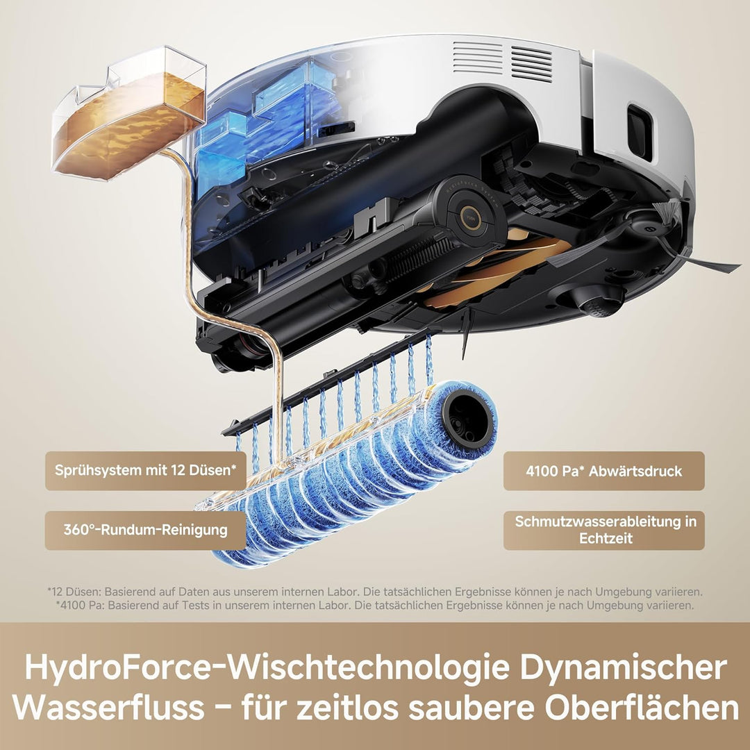 Mova Z60 Ultra Roller Standalone Saugroboter, 26.000 Pa Saugkraft, HydroForce-Wischen, MaxiReach-Tec