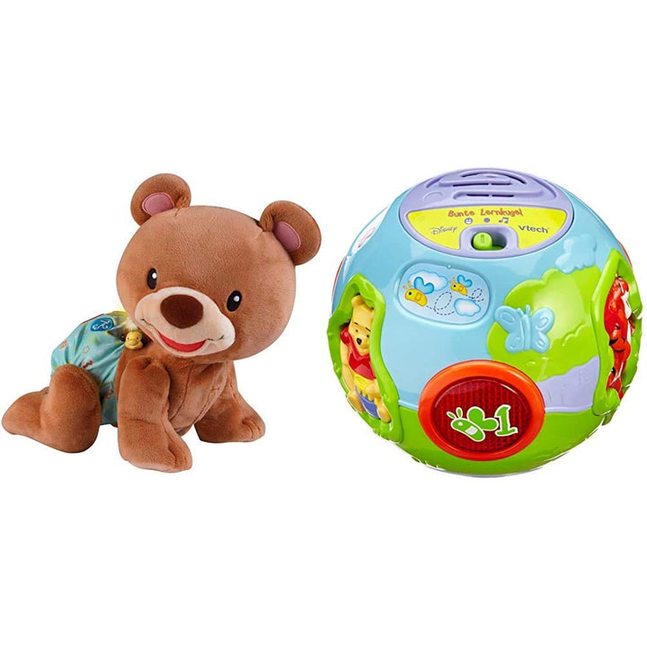 Vtech Baby 80-181104 - Motorikspielzeug - Krabbel mit Mir - Bär & 80-106104 - Winnie Puuhs Bunte Ler
