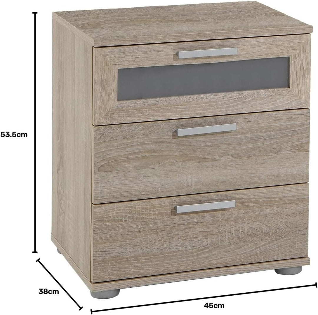 FMD Möbel, 616-002 Jack2 Nachtkonsole, eiche, masse 45.0 x 53.5 x 38.0 cm (BHT)