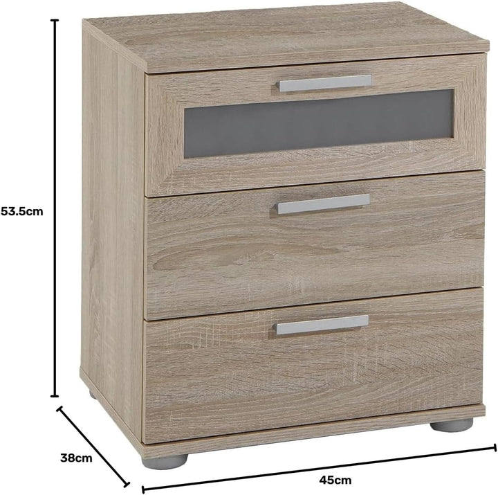 FMD Möbel, 616-002 Jack2 Nachtkonsole, eiche, masse 45.0 x 53.5 x 38.0 cm (BHT)