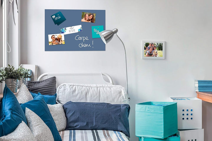 Be!Board B1207 Glas-Magnettafel blau, 60 x 40 cm, Memoboard magnetisch blau 60 x 40 cm, blau 60 x 40