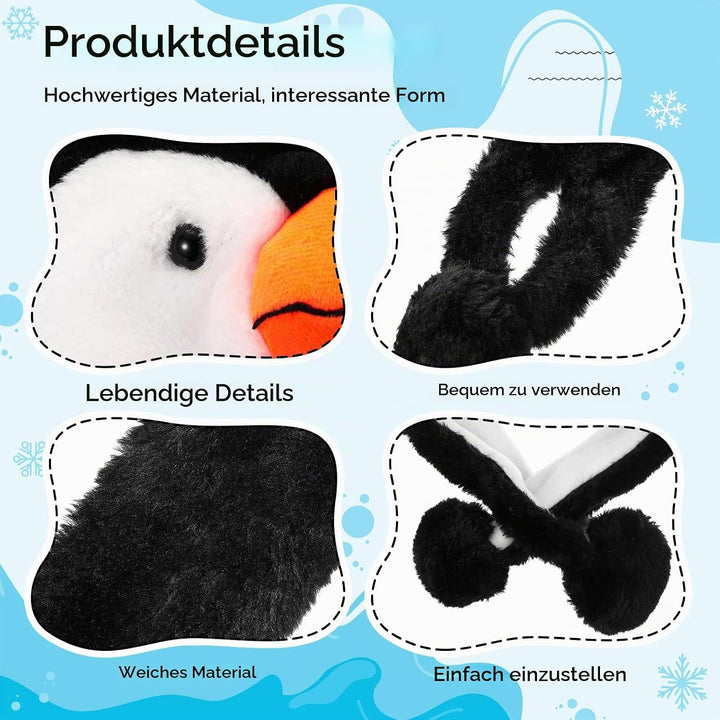 SATINIOR 2 Stück Verstellbares Kostüm Zubehör Lustige Mütze mit Fliege zum Karneval Weihnachten Oste