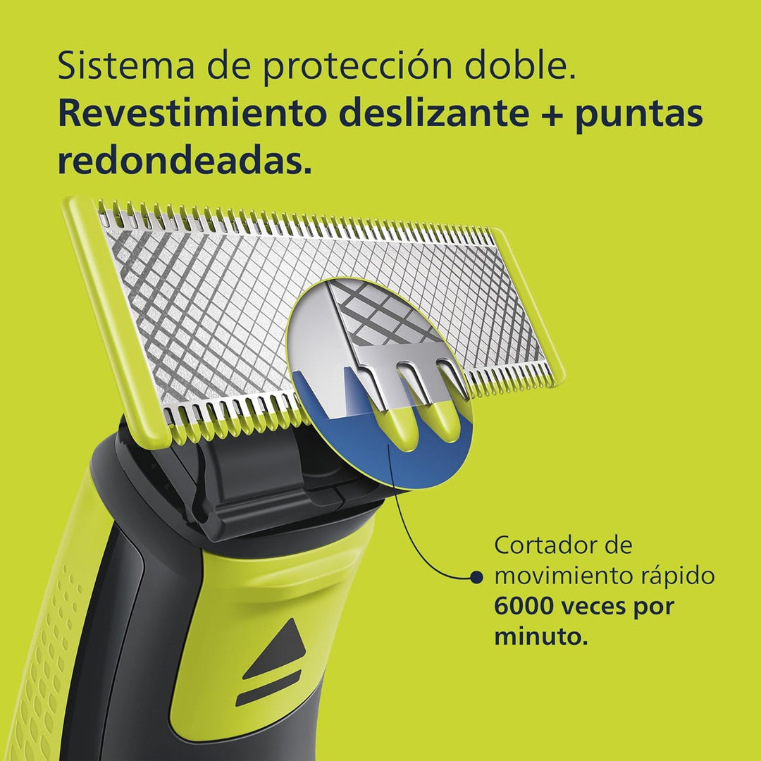 Philips OneBlade verfügt über einen 5-in-1 verstellbaren Kamm, Trimmer, Rasierer und Elektrorasierer
