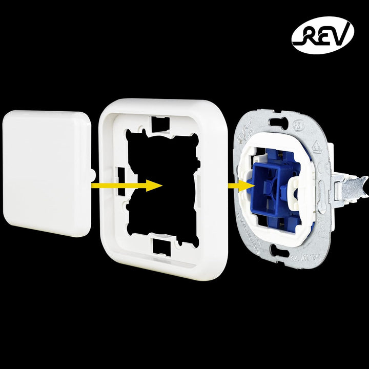 REV 0399490006 REV TECHNIK, Rollladen Zeitschaltuhr Unterputz. Automatik und manuell., schwarz Multi