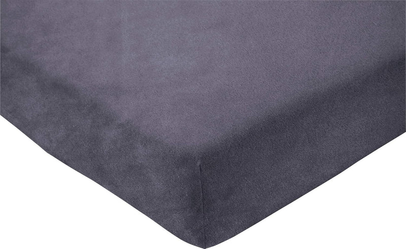 ESTELLA Spannbetttuch Samt Velours | Schiefer | Frottee | 200x200 cm | passend für Matratzen 180-200