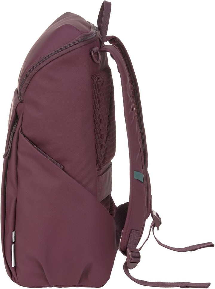 LÄSSIG Baby Wickelrucksack mit Wickelunterlage, Kinderwagenbefestigung und Flaschenhalter/GRE Slende