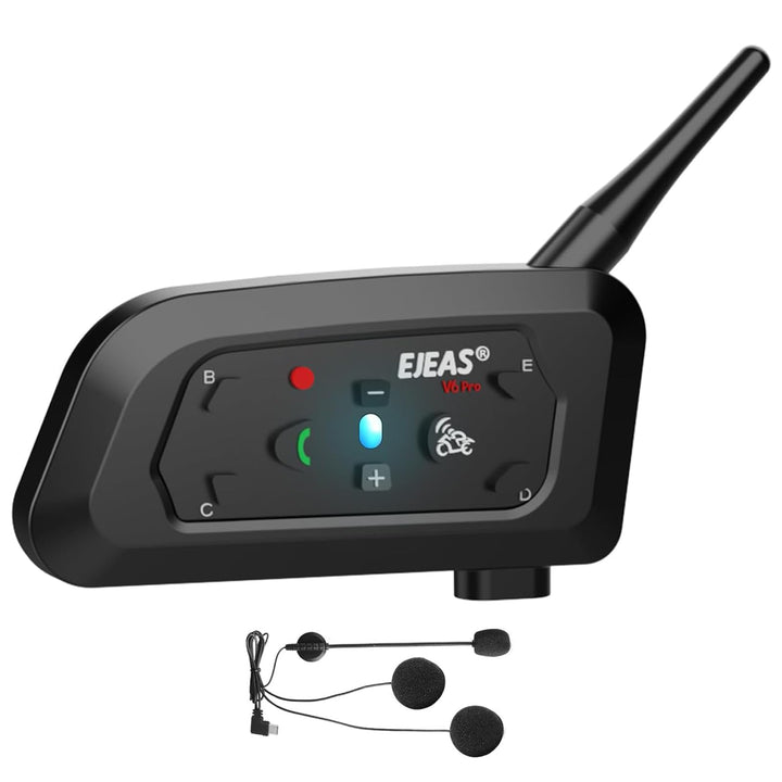 EJEAS VNETPHONE V6 Motorrad Intercom Bluetooth Headsets 1200m bis zu 6 Reiters DSP-Rauschunterdrücku