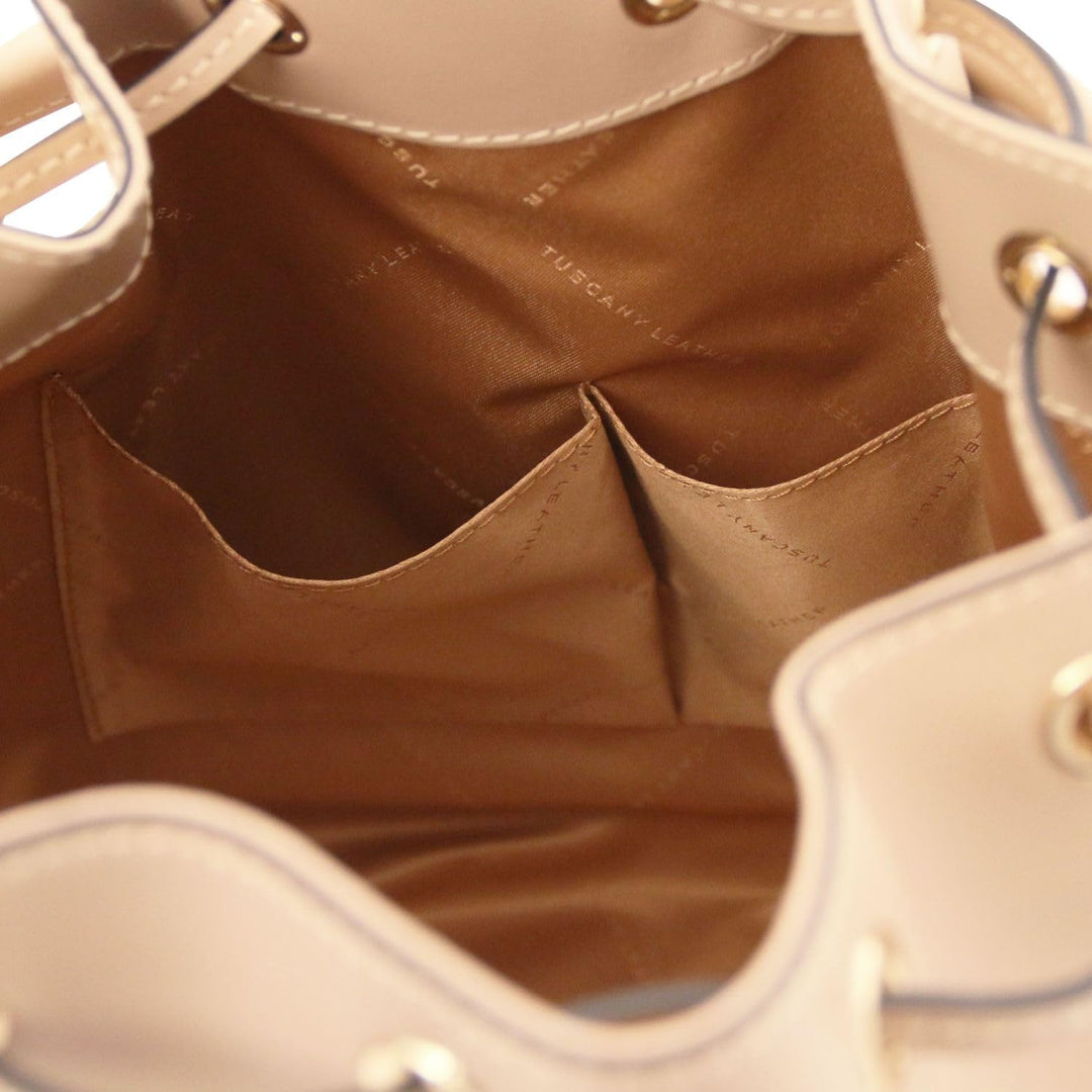 Tuscany Leather Vittoria Beuteltasche aus Leder Champagne, Champagne