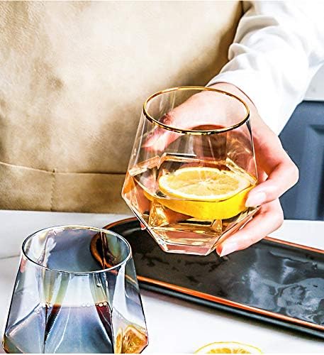 Diamond Whisky Glasses 6er-Set Gekipptes Scotchglas 300 Ml Whiskyglas Moderner Look Für Männer Fraue