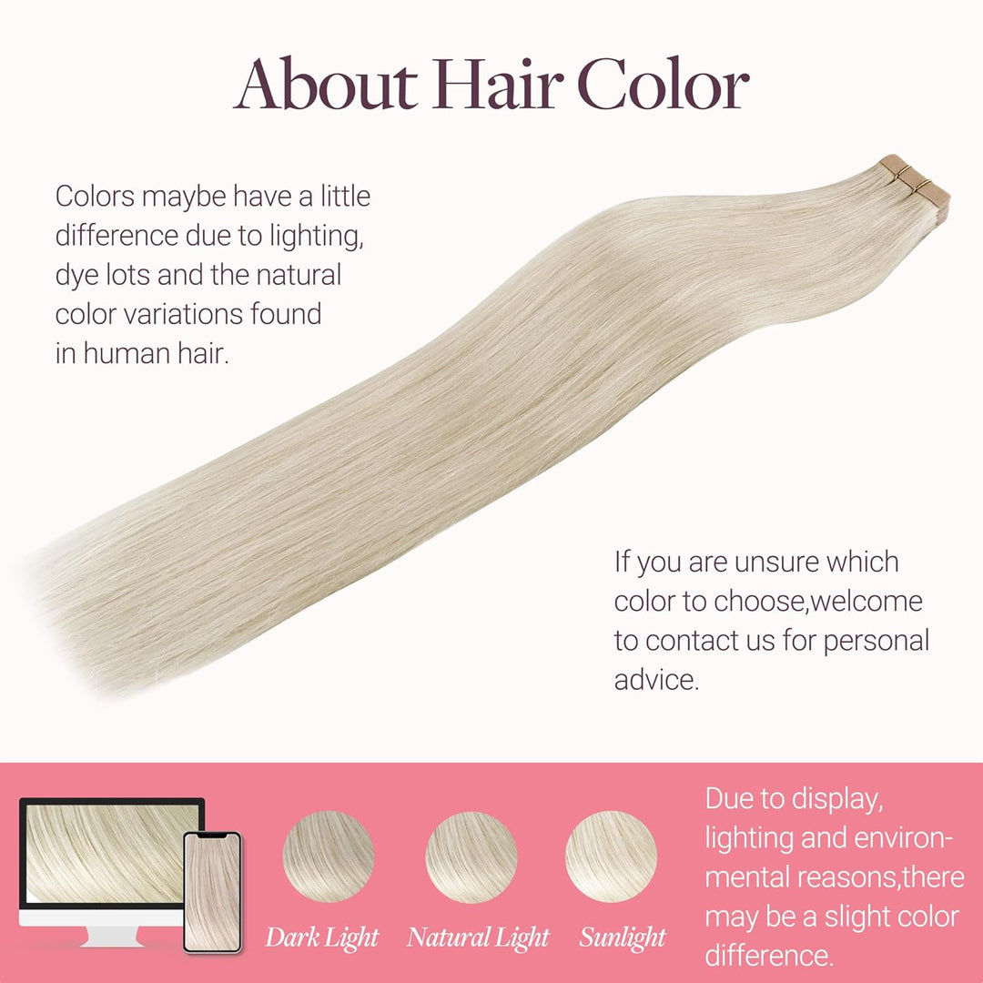 GOO GOO Tape in Extensions Echthaar, Tape Extensions Echthaar, 30cm 40g 20pcs, Extensions Echthaar,