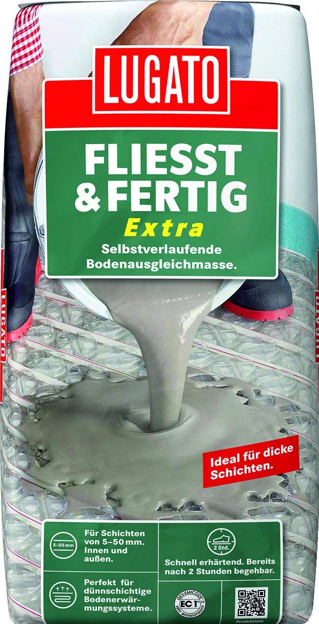 Lugato Fliesst und Fertig extra 20 kg/Sack für innen und aussen, bis 50mm Höhe