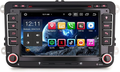 Erisin 7 Zoll 8-Kern 4GB+64GB Android 12 Autoradio mit GPS Navi Für VW Golf 5 Golf 6 T5 Touran Polo