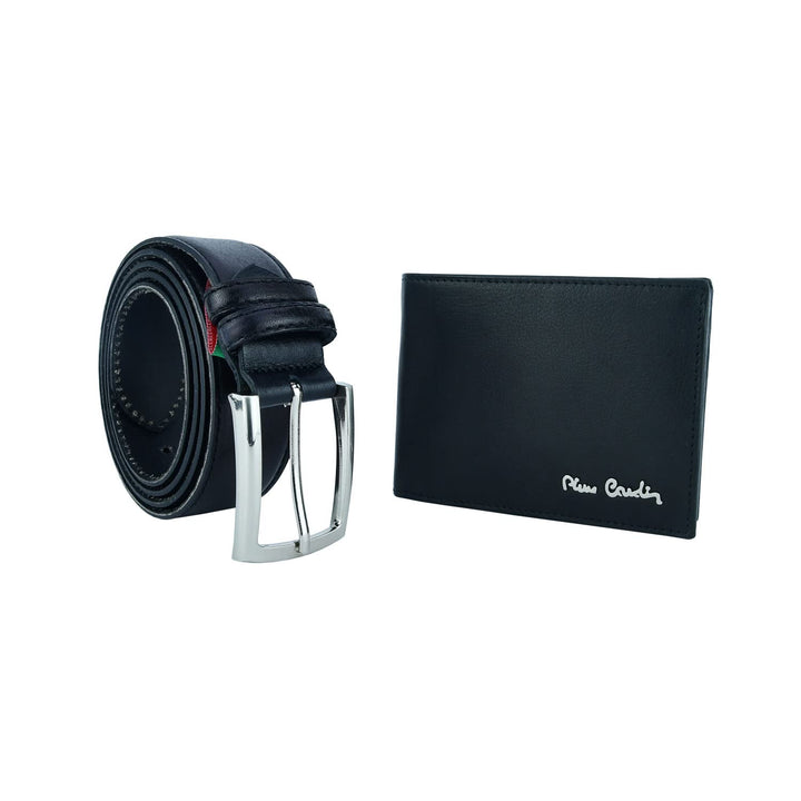 Pierre Cardin Herren-Geschenkbox, Geldbörse mit RFID-Schutz und Echtledergürtel