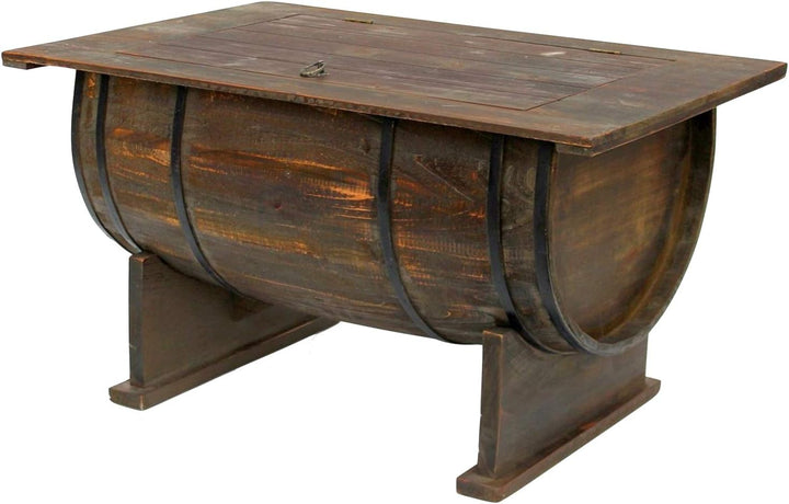 DanDiBo Couchtisch Wohnzimmer Vintage halbiertes Weinfass 5084-H 80cm Tisch aus Holz Beistelltisch W