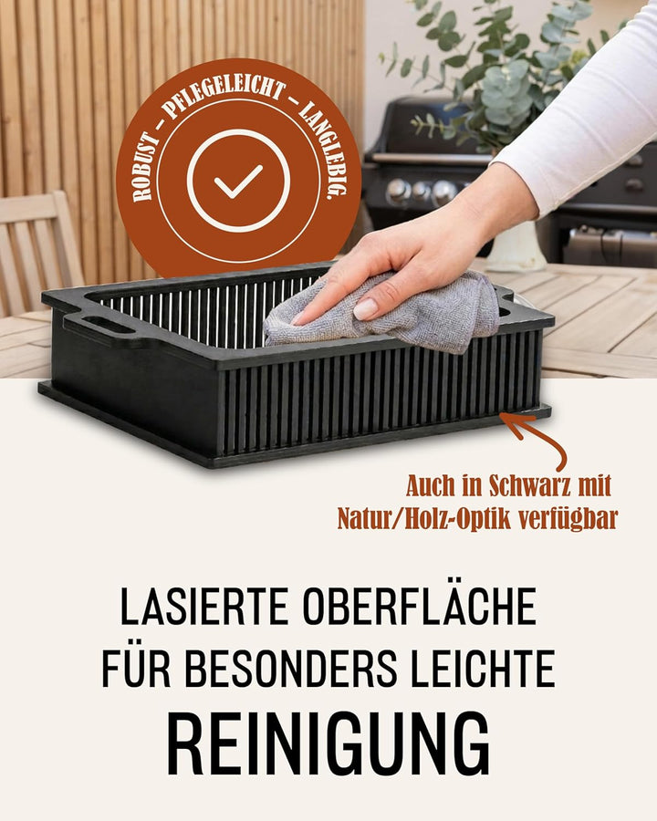 INEXTERIOR Hotty Legacy Warmhalteplatte fürs Grillen – BBQ-Design Speisenwärmer – Stövchen für Grill