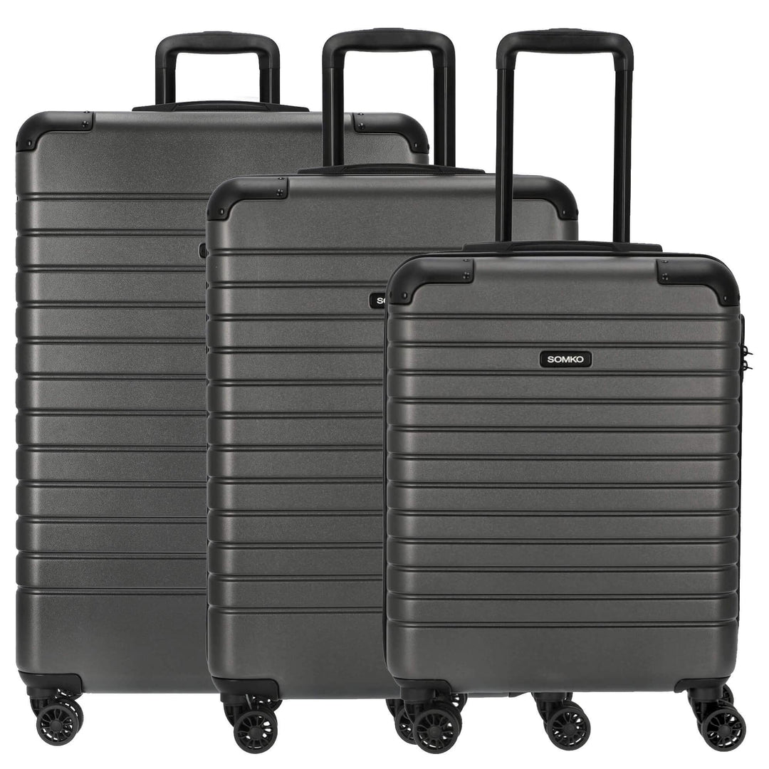 Line - 4-Rollen-Trolley M 67 cm 3er Koffer-Set (S/M/L) Anthrazit, 3er Koffer-Set (S/M/L) Anthrazit