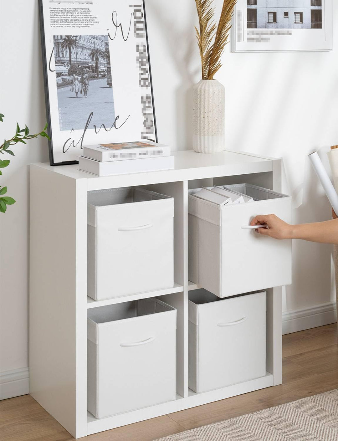 StorageWorks Aufbewahrungswürfel, 27 × 27 cm Körbe Aufbewahrung für Kallax Regal, Aufbewahrungsboxen