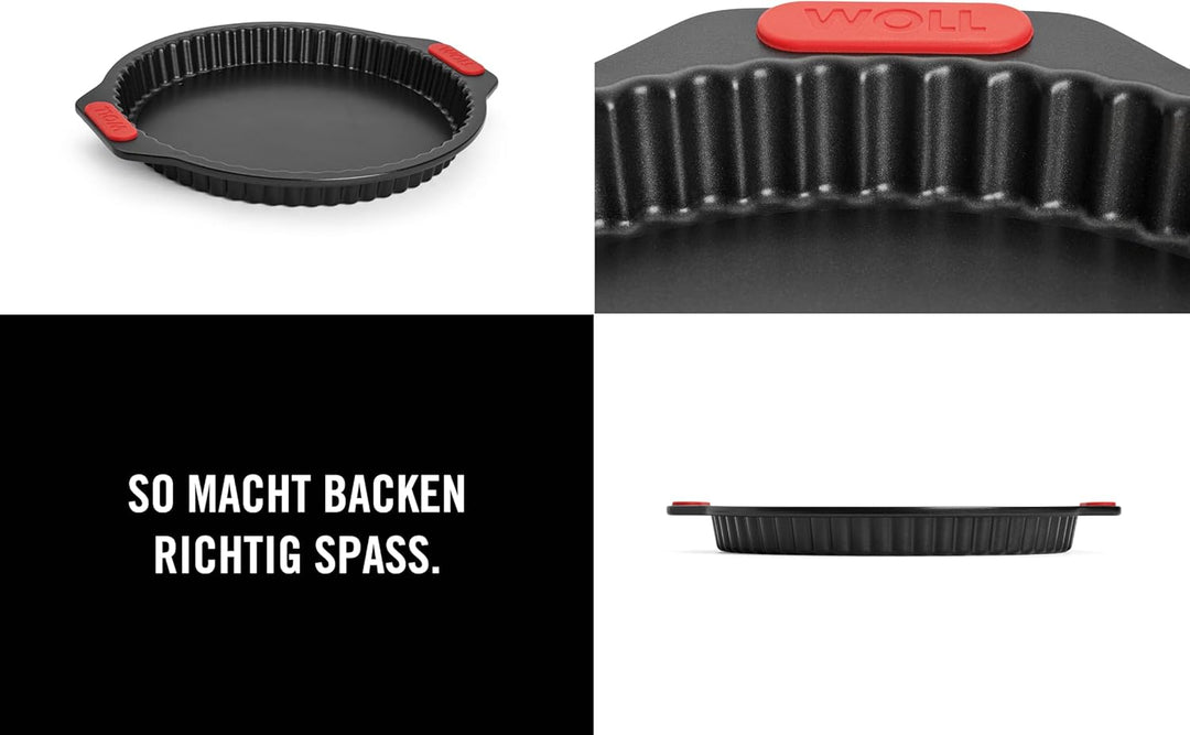 Woll Bakeware Quiche- und Tarteform Ø 26 cm, mit herausnehmbarem Boden und hitzebeständigen Silikong