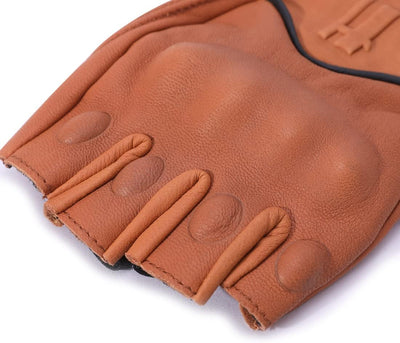 Harssidanzar Herren Vollfinger Ziegenleder Touchscreen Motorrad Fingerlose Handschuhe GM037EU S Bräu