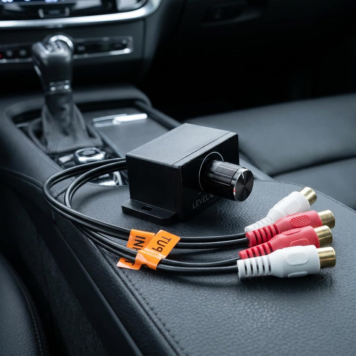 WINOMO Auto Volume Control Knob Remote Verstärker Level Bass Audio Lautstärkeregler mit 2 Cinchsteck