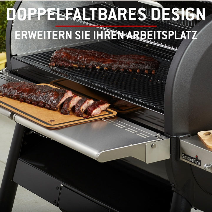 Weber SmokeFire EX6 - EPX6 Fronttisch - abklappbar, zusätzliche Ablagefläche für Grillgut, einfache
