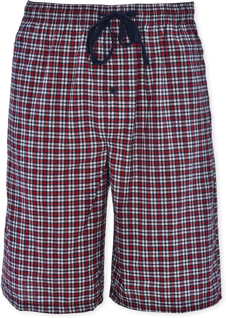 Hanes Herren Gewebte Shorts Leger S Roter Marineblau kariert, S Roter Marineblau Kariert