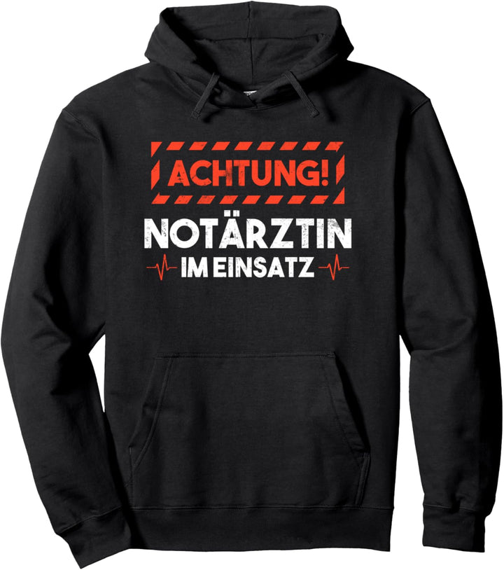 Lustiger Spruch Notärztin Sanitäterin Rettungsdienst RTW Pullover Hoodie