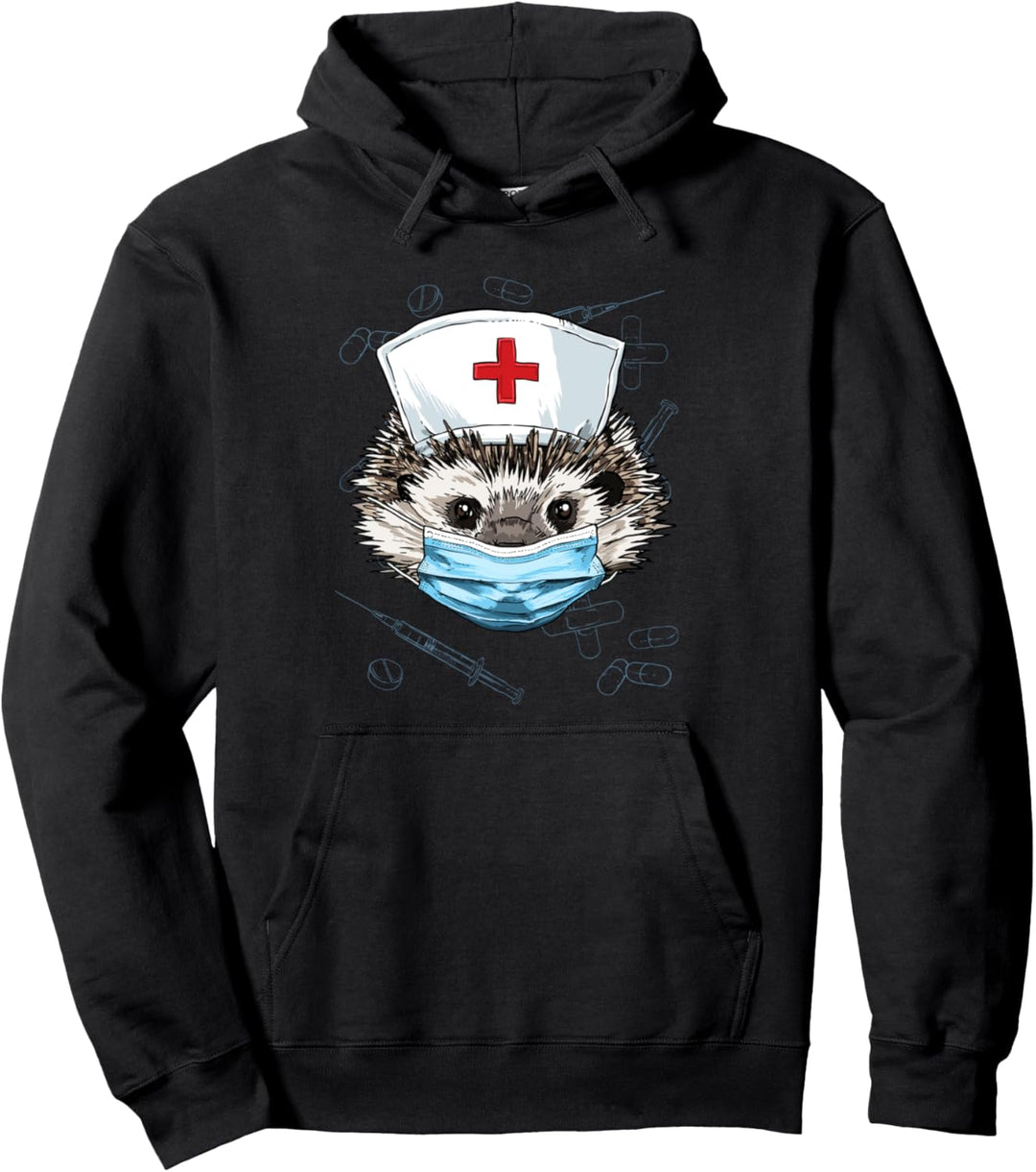 Igel Krankenschwester Praktiker RN Pflegeschule Abschluss Pullover Hoodie