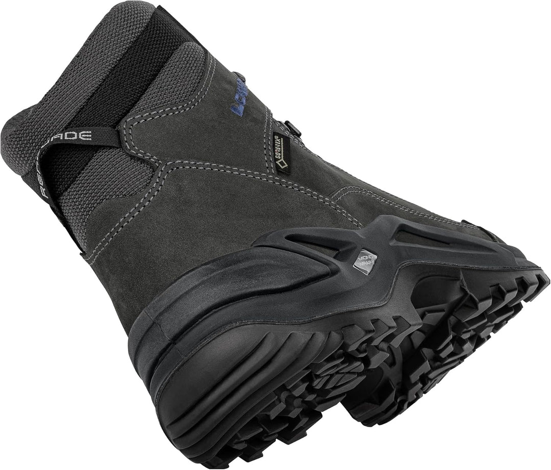 LOWA Renegade GTX MID Unisex Wanderstiefel Outdoor Goretex Anthrazit 42 EU Anthrazit Stahlbla, 42 EU