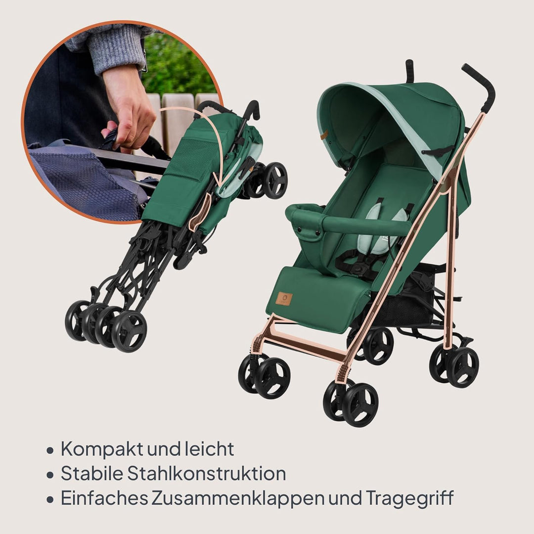 LIONELO Elia Buggy Klein Zusammenklappbar Kinderwagen Bis 15 Kg, Rücken Und Fussstützenverstellung H