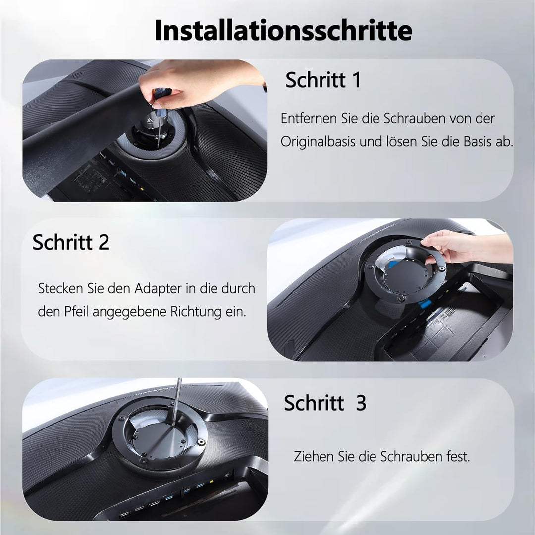 Odyssey G7 VESA Adapter kompatibel mit Samsung Odyssey G6, G7 Monitoren (passend für G65B G70A G70B