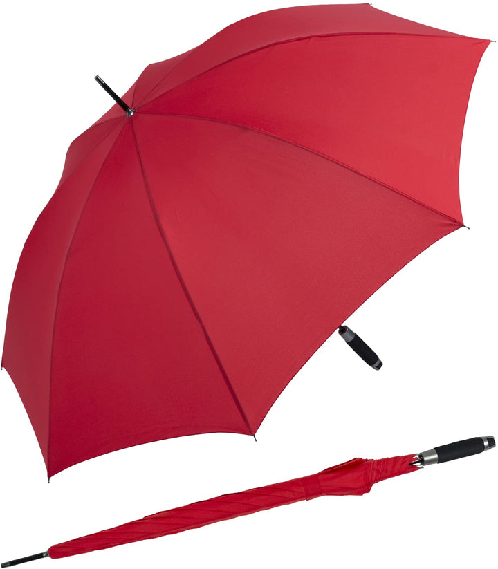 Doppler XXL Golfschirm - Partnerschirm Fiberglas mit Stabgriff - rot, rot