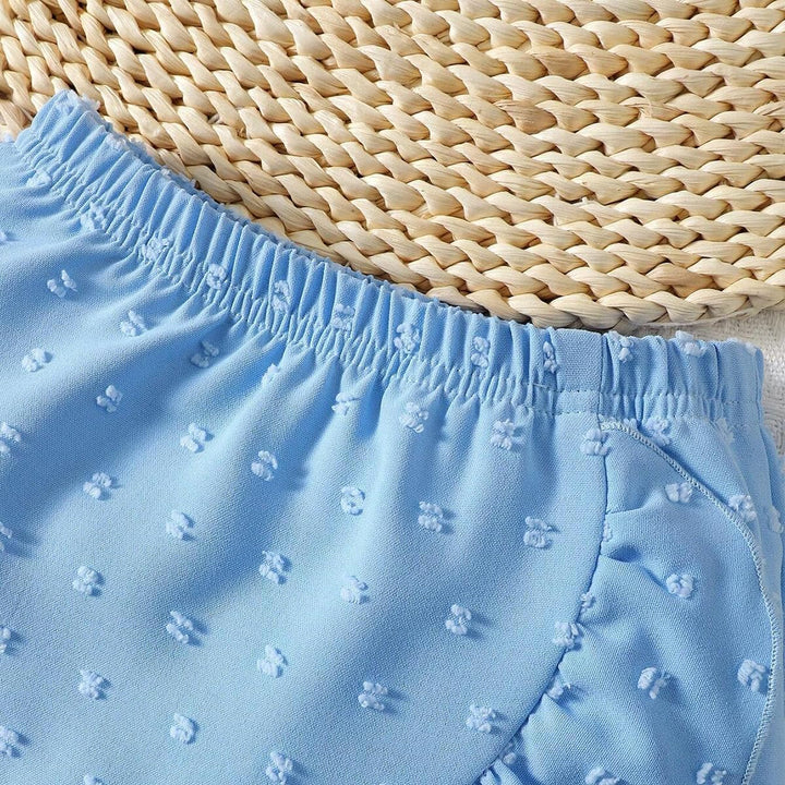Baby Mädchen Rock Set Rüschen Ärmellose Bluse mit Schleife &amp; Eleganter Schweizer Punkten Rock 2Pcs S