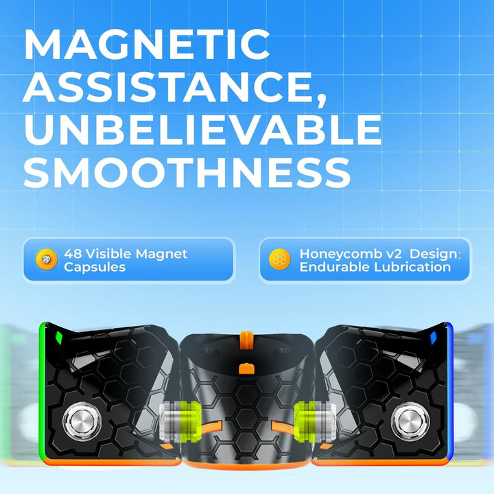 GAN 356 M, 3x3 Magnetischer Speedcube stickerlos Gans 356 M Zauberwürfel (Lite-Version 2020)