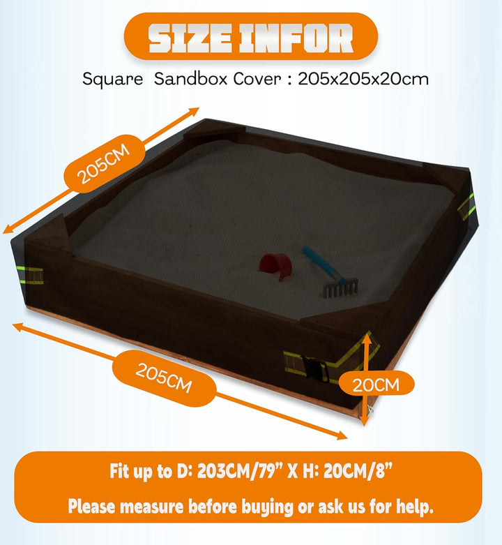 Sandkasten Abdeckung, Square Sandkastenabdeckung, Outdoor Garden 420D Oxford-Tuch Wasserdicht, Windd
