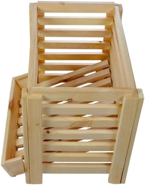 Kartoffelkiste 60x40x40 cm Kartoffel Aufbewahrungsbox Holz Zwiebel Obstkiste Gemüse Aufbewahrung Hol