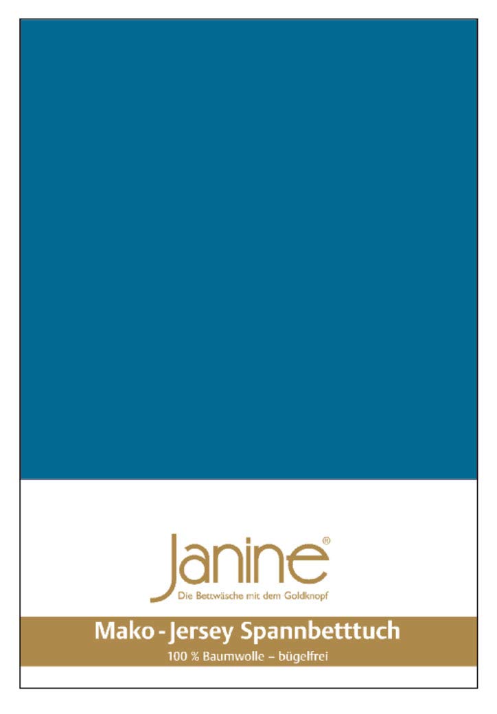 Janine Spannbetttuch 5007 Mako Jersey 140/200 bis 160/200 cm denimblau Fb. 62 140/200 cm - 160/200 c